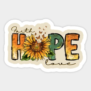 Faith, Hope, Love Tee Sticker